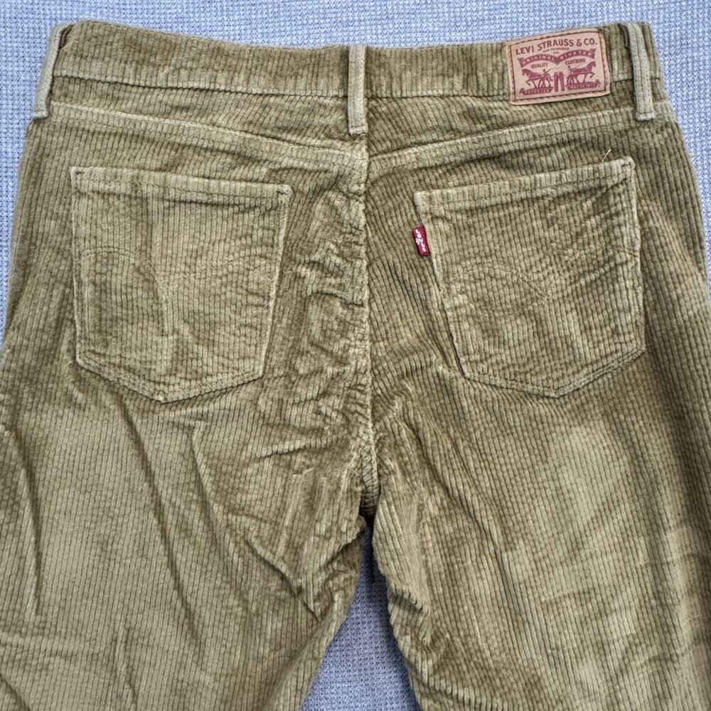Levi's Womens Size W31 L30 Corduroy Jeans Tan Straight Leg 5 Pocket Mid Rise - Picture 4 of 14